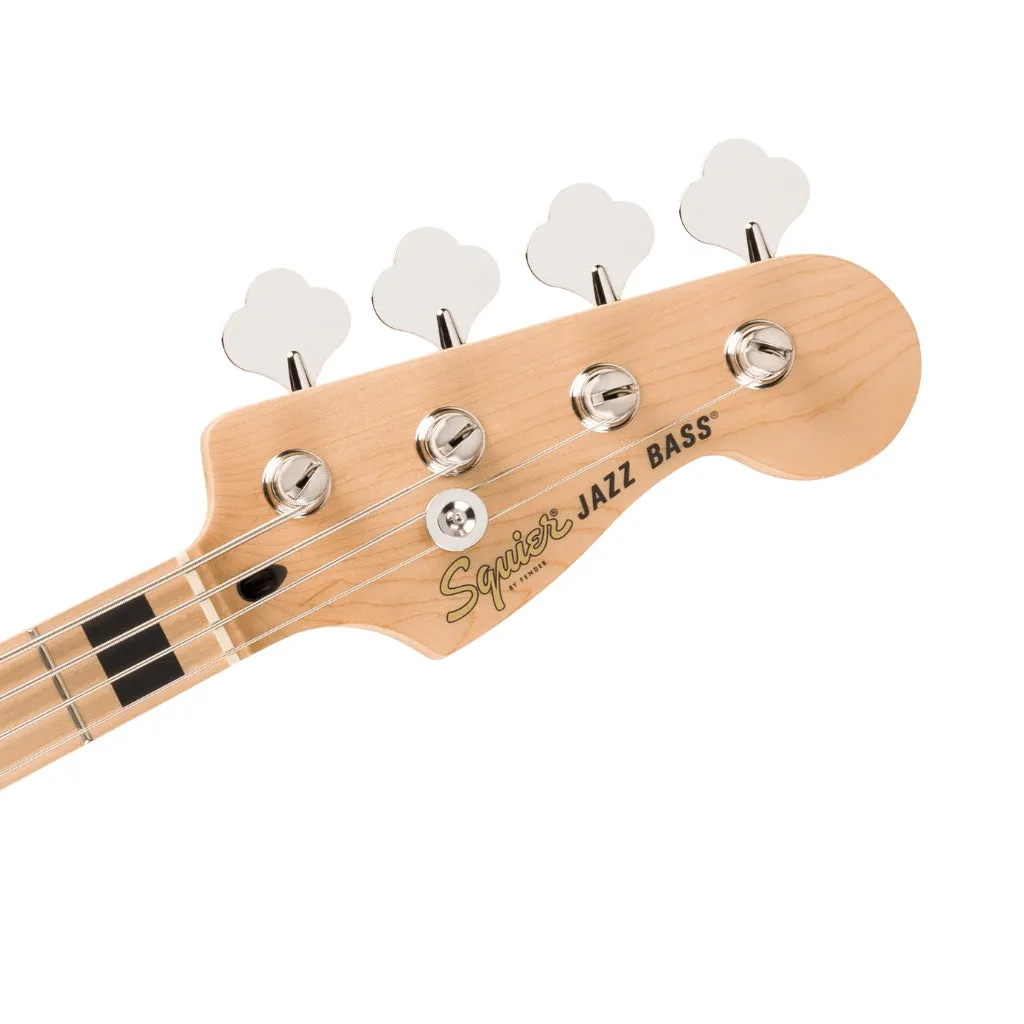 Squier Affinity Series Active Jazz Bass with Maple Fingerboard and Black Pickguard - Olympic White