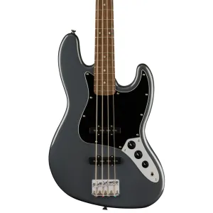 Squier - Affinity Series Jazz Bass, Laurel Fingerboard, Black Pickguard, Charcoal Frost Metallic