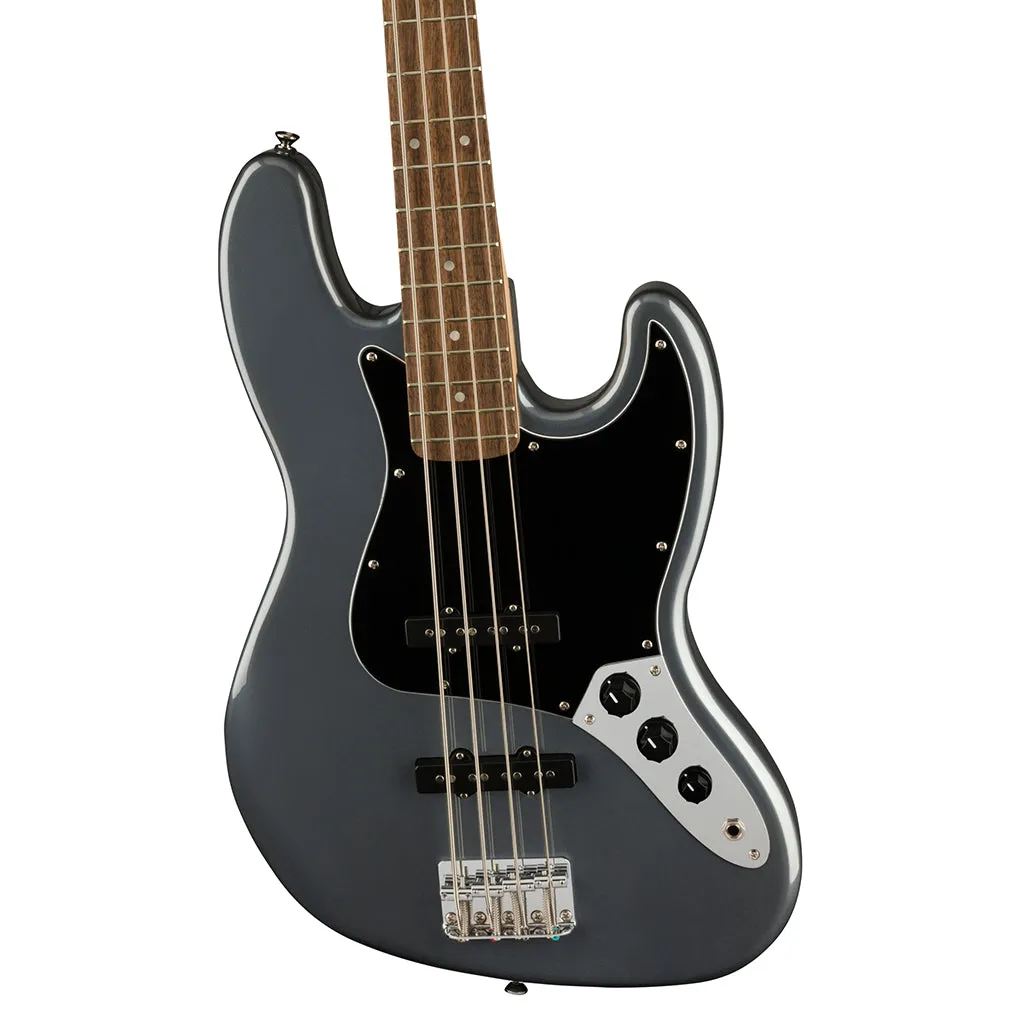 Squier - Affinity Series Jazz Bass, Laurel Fingerboard, Black Pickguard, Charcoal Frost Metallic