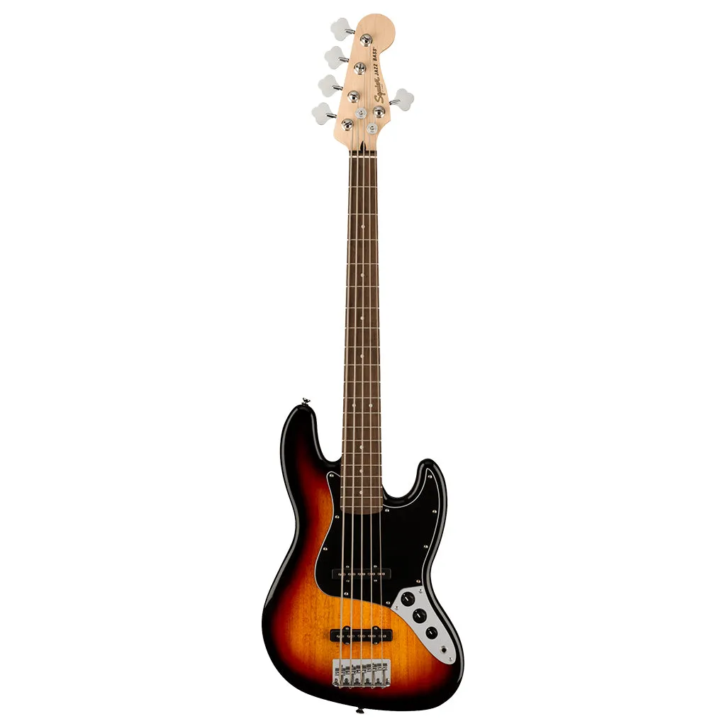 Squier - Affinity Series Jazz Bass V, Laurel Fingerboard, Black Pickguard, 3-Color Sunburst