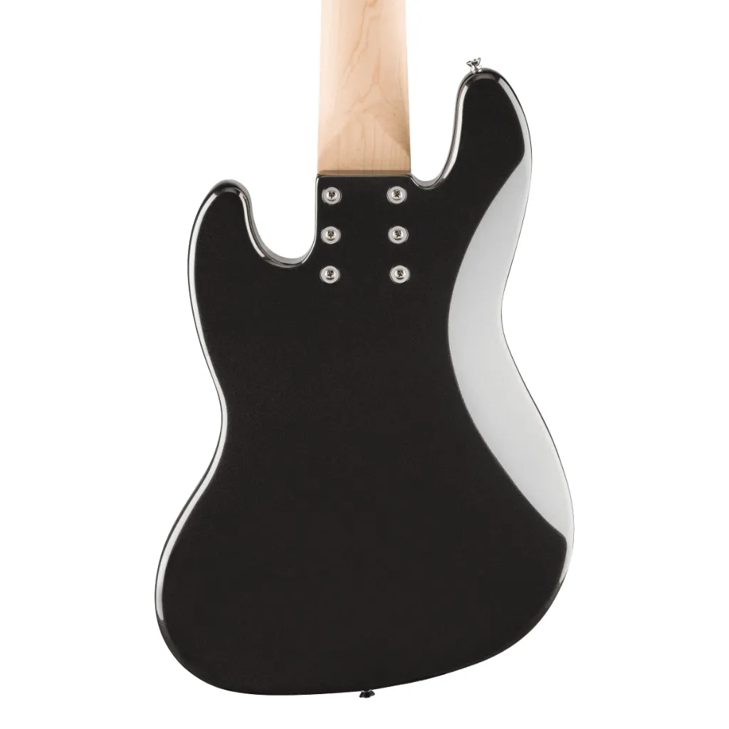 Squier Affinity Series Jazz Bass VI with Laurel Fingerboard and Black Pickguard - Black Metallic