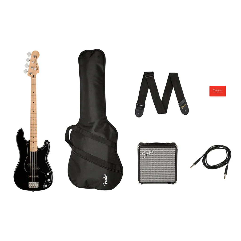 Squier Affinity Series Precision Bass PJ Pack in Black