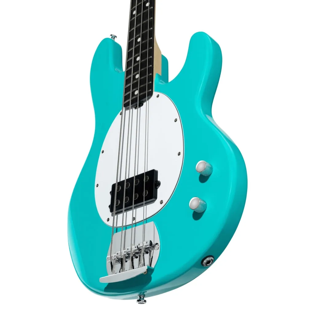 Sterling by Music Man Ray2 StingRay Bass - Electric Blue with Amaranth Neck