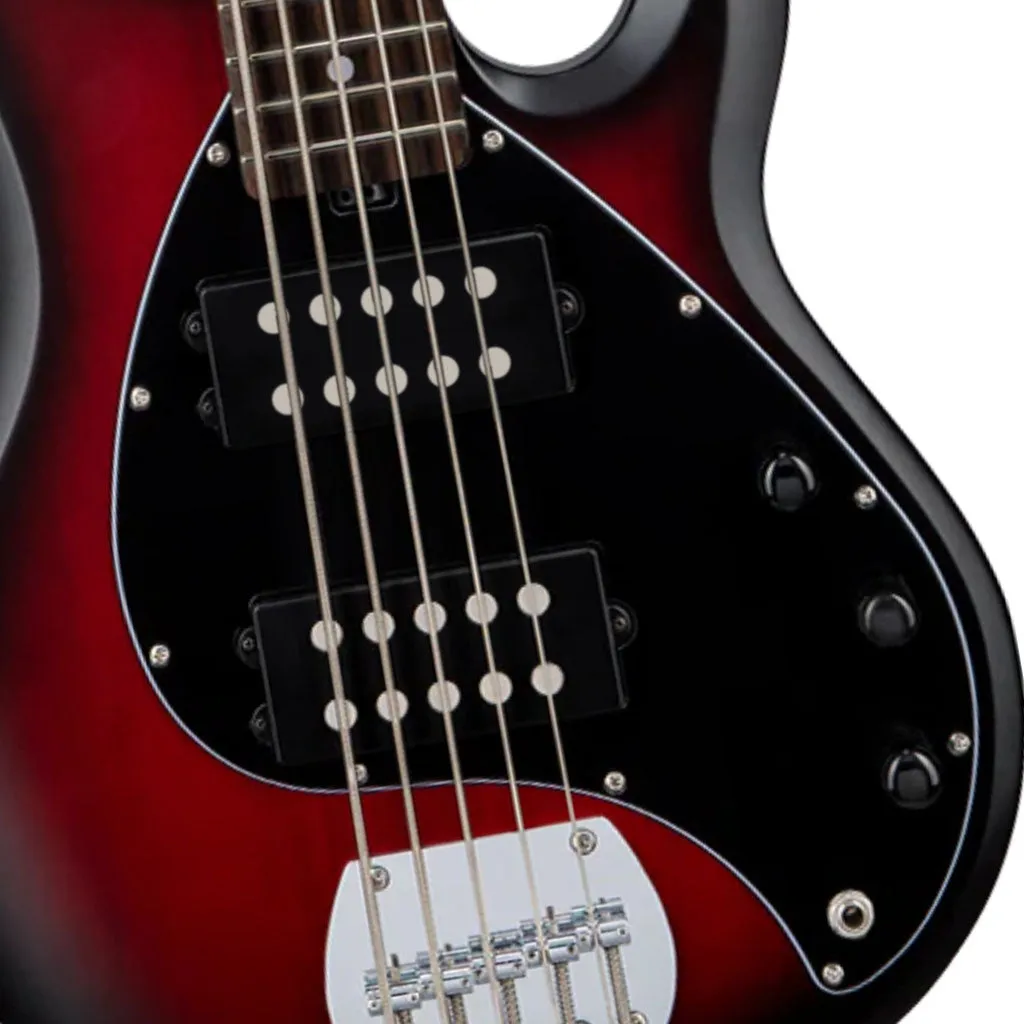 Sterling Ray 5 HH - Ruby Red Burst - Rosewood Fretboard