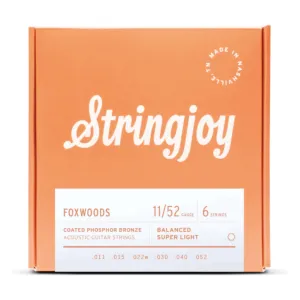 Stringjoy Foxwoods | Super Light Gauge (11-52) Coated Phosphor Bronze Acoustic Guitar Strings