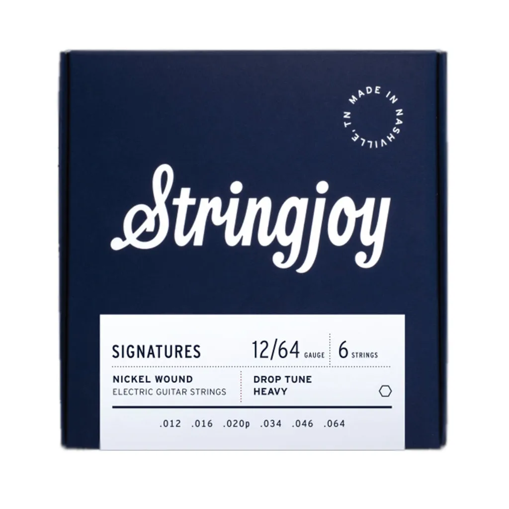 Stringjoy Signatures | Drop Tune Heavy Gauge (12-64) Nickel Wound Electric Guitar Strings