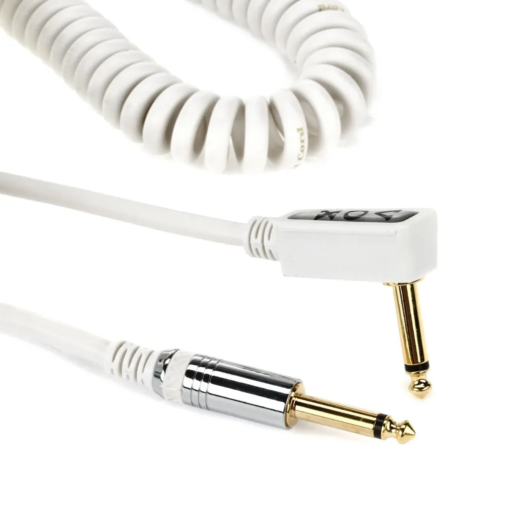 Vox Vintage Straight to Right Angle Coiled Cable - 9M White