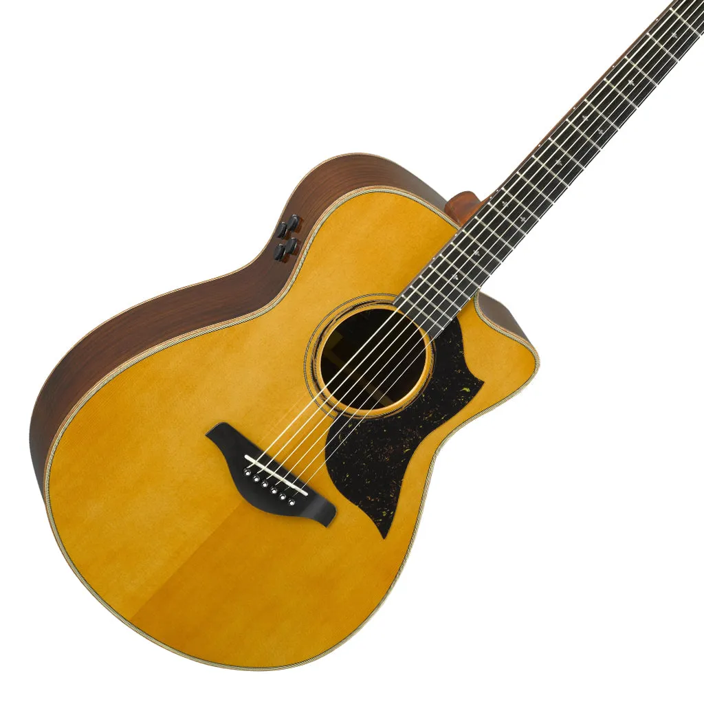 Yamaha - AC5R All-Solid Concert Acoustic/Electric Guitar w/Case - Vintage Natural