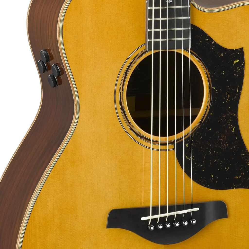 Yamaha - AC5R All-Solid Concert Acoustic/Electric Guitar w/Case - Vintage Natural