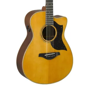 Yamaha - AC5R All-Solid Concert Acoustic/Electric Guitar w/Case - Vintage Natural