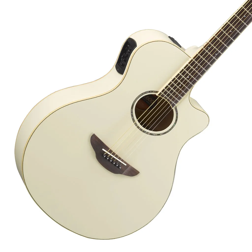 Yamaha - APX600 Acoustic Guitar - Vintage White