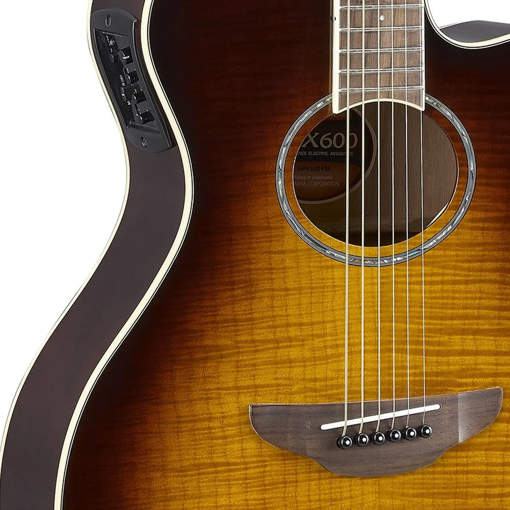 Yamaha - APX600FM Tobacco Brown Sunburst Flamed Maple Acoustic-Electric Guitar