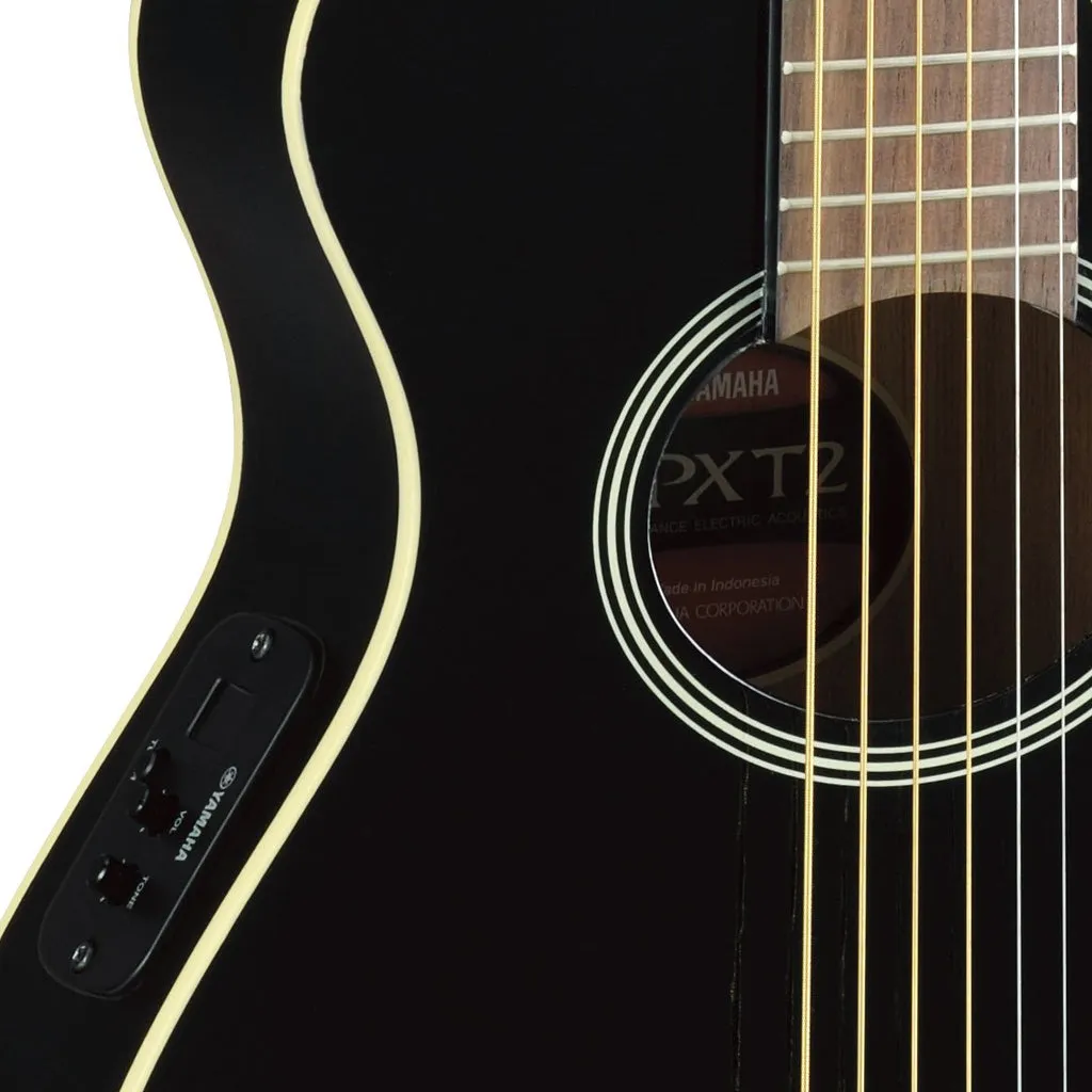 Yamaha - APXT2BL Acoustic-Electric 3/4 Size Travel Guitar w/ Cutaway - Black