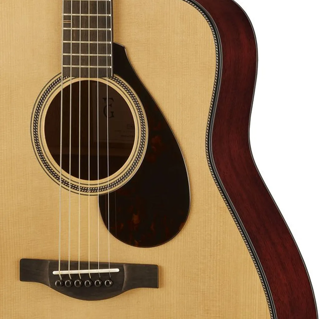 Yamaha FG9 Mahogany Dreadnought Acoustic Guitar with Case - Natural